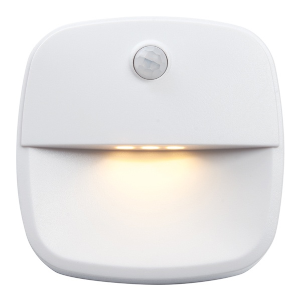 Светильник Feron FN1220 с датчиком движения и освещенности 3LED 0,5W 3хAAA IP20 квадрат 75x75x27mm