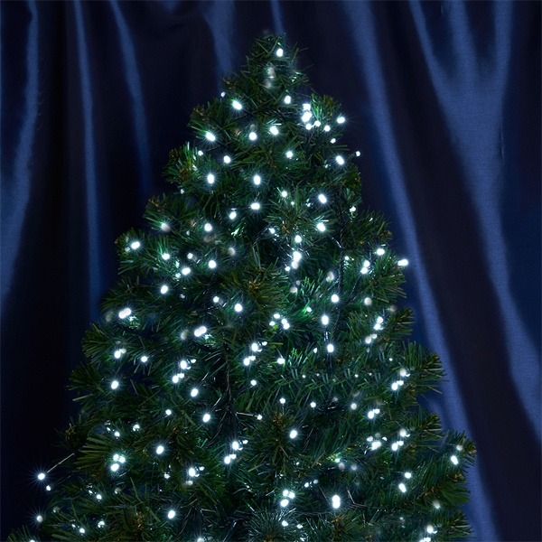 Светодиодная линейная гирлянда CL10 1000LED 5000K 230V 20м с контроллером зеленый шнур 3м IP20