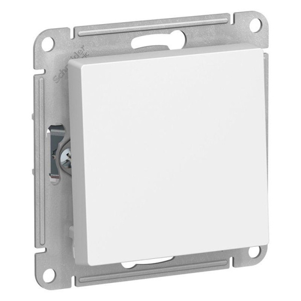 Одноклавишный выключатель 2-полюсный SE AtlasDesign 10A механизм, белый