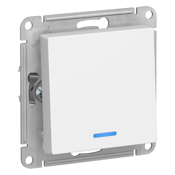 Одноклавишный выключатель с подсветкой SE AtlasDesign 10A механизм, лотос [уп 5 шт]