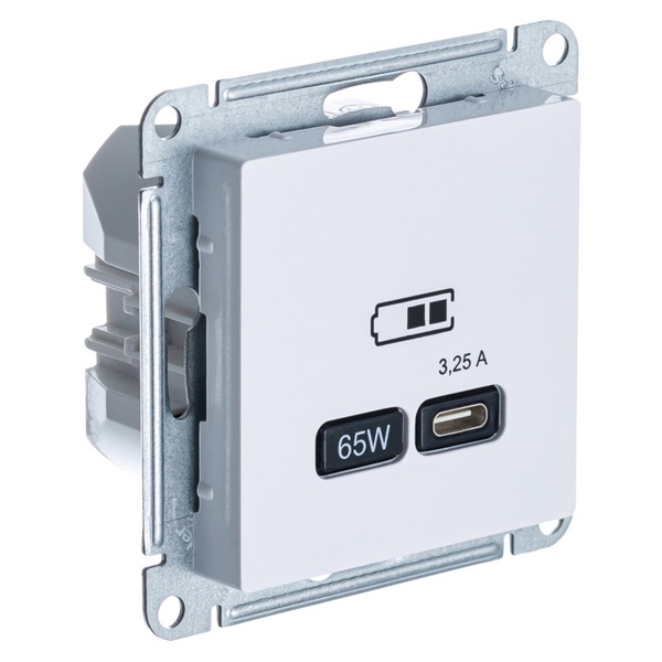 Зарядка высокоскоростная USB SE AtlasDesign тип С 65W QC, PD, лотос