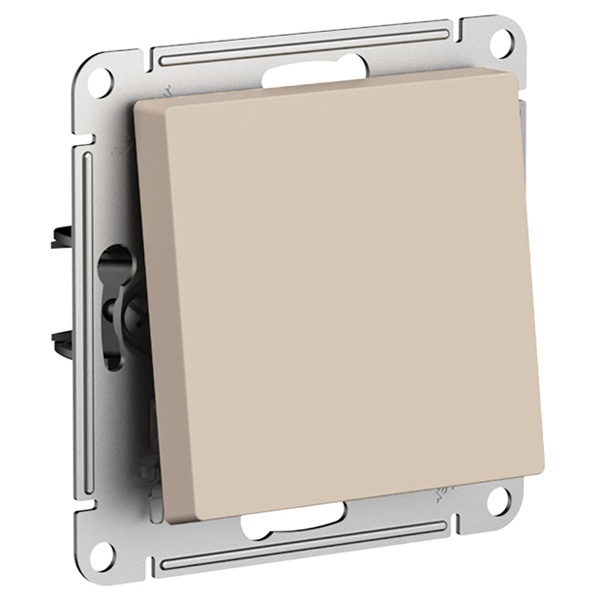 Одноклавишный выключатель 2-полюсный SE AtlasDesign 10A механизм, песочный