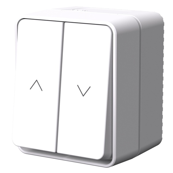 Двухклавишный кнопочный выключатель для управления жалюзи SE AtlasDesign Profi54 10A IP54 белый