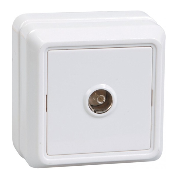 Накладная розетка телевизионная Generica Октава РТВ20-ОБ белый