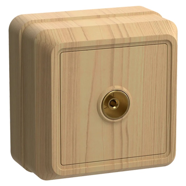 Накладная розетка телевизионная Generica Октава РТВ20-ОС сосна