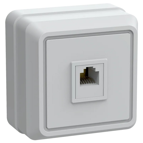 Накладная розетка телефонная Generica Октава RJ11 РТ20-ОБ белый