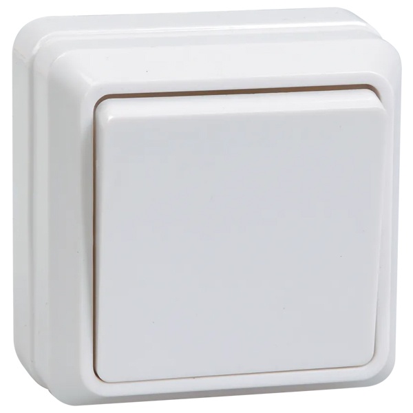 Накладной выключатель 1-клавишный Generica Октава ВС20-1-0-ОБ 10А белый