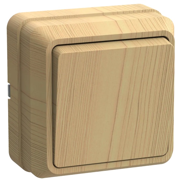 Накладной выключатель 1-клавишный Generica Октава ВС20-1-0-ОС 10А сосна