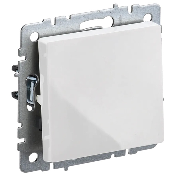 Переключатель перекрестный 1-клавишный ИЭК BRITE 10А белый (ВС10-1-3-БрБ)