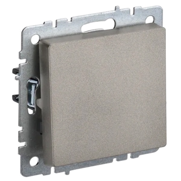 Переключатель перекрестный 1-клавишный ИЭК BRITE 10А шампань (ВС10-1-3-БрШ)