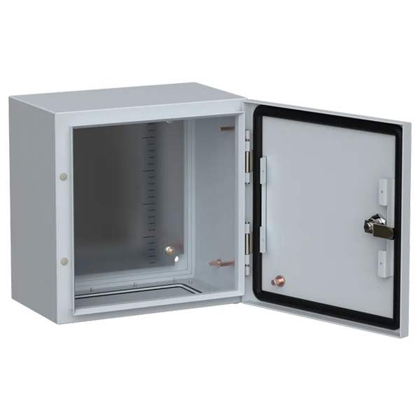 Щит металлический влагозащищенный ИЭК TITAN5 ЩМП 300х300х200мм с монтажной платой УХЛ1 IP66 серый