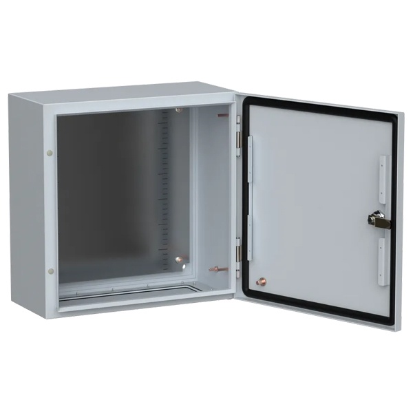 Щит металлический влагозащищенный ИЭК TITAN5 ЩМП 400х400х200мм с монтажной платой УХЛ1 IP66 серый