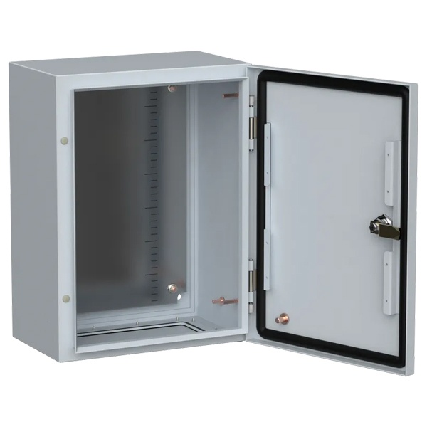 Щит металлический влагозащищенный ИЭК TITAN5 ЩМП 500х400х200мм с монтажной платой УХЛ1 IP66 серый