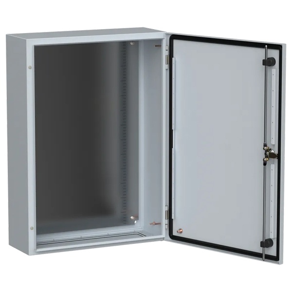 Щит металлический влагозащищенный ИЭК TITAN5 ЩМП 700х500х200мм с монтажной платой УХЛ1 IP66 серый