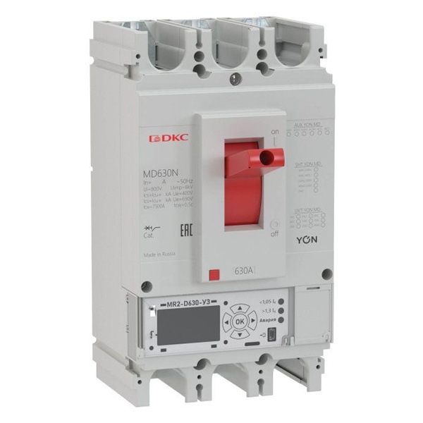 Выключатель автоматический DKC YON MD400N 3п 400А 40кА регулировка уставки Ir0.4…1xIn Isd1.5…10xIn