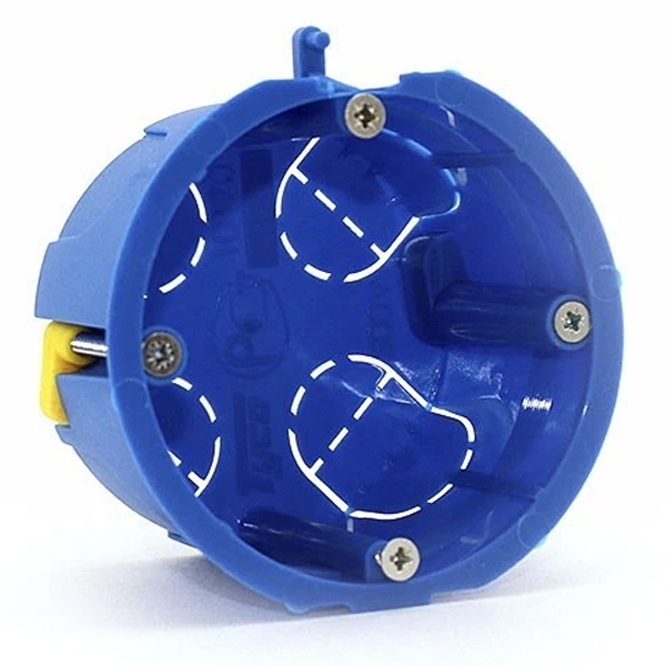 Установочная коробка Ruvinil СП D65х45 мм для гипсокартона пластмассовые лапки IP30 [уп. 156шт]