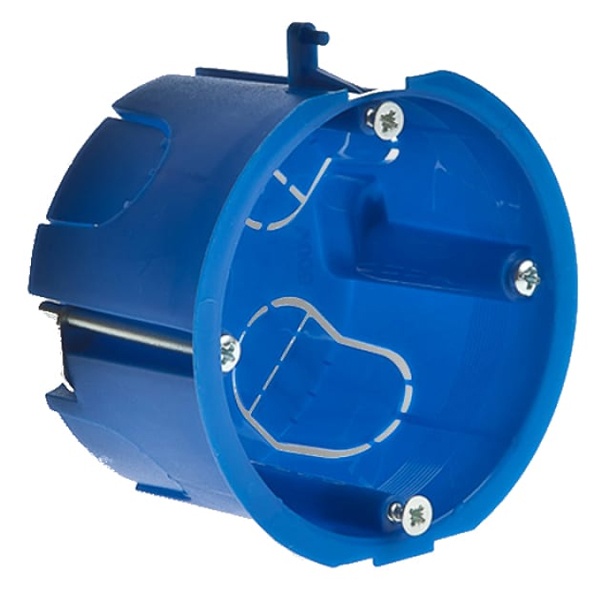 Установочная коробка Ruvinil СП D65х45 мм для гипсокартона металлическими лапками IP30 [уп. 156шт]