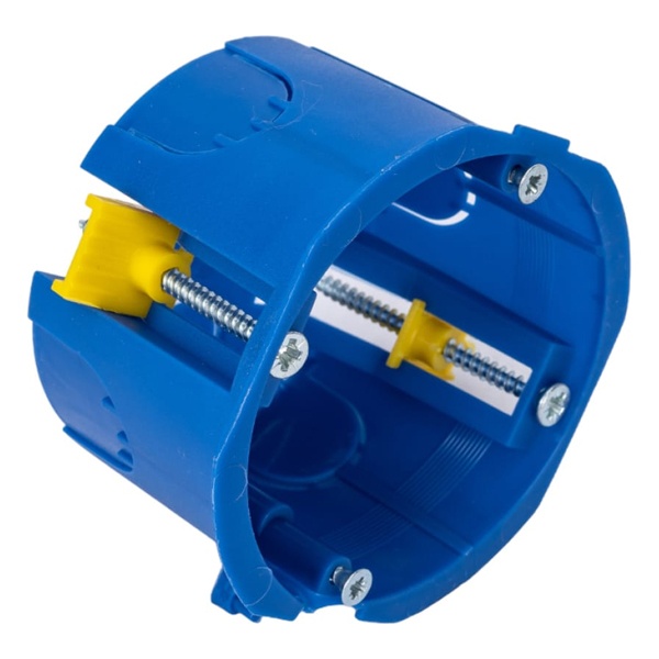 Установочная коробка Ruvinil СП D65х45 мм для гипсокартона пластмассовые лапки IP30 [уп. 156шт]