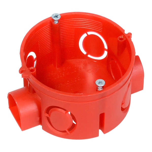 Установочная коробка Ruvinil СП d 65х40 мм для сплошных стен c саморезами IP30 [уп. 192шт]