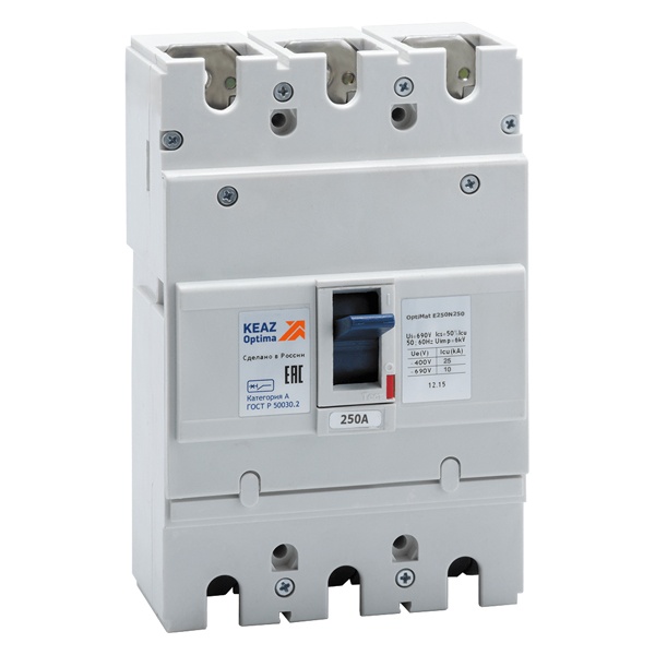 Выключатель автоматический КЭАЗ OptiMat E250L250 3P 250А 18кА УХЛ3