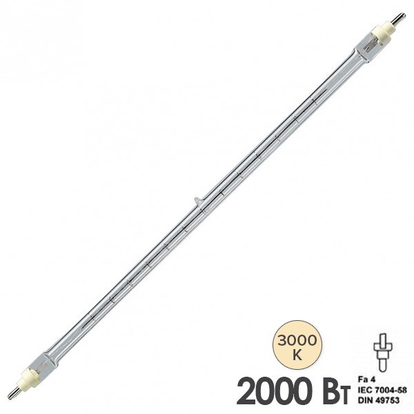 Лампа галогенная линейная Osram 64783 Haloline 2000W 220V Fa4 334.4mm