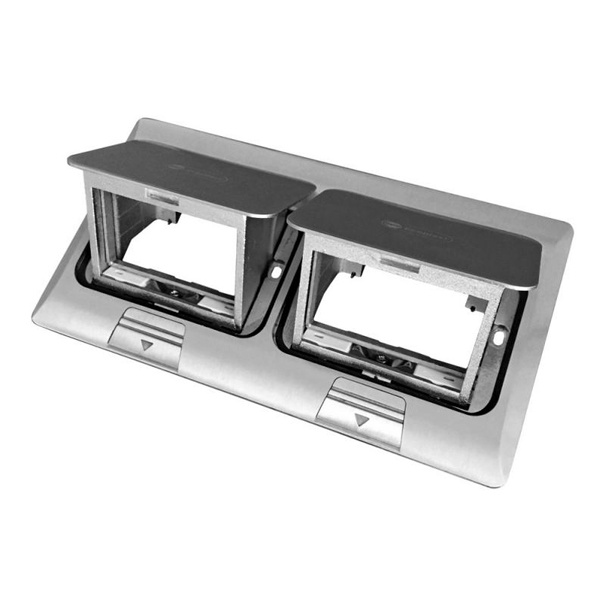 Люк в пол Экопласт LUK/2x15ST 2х1,5 механизма (45х45мм) с коробкой и суппортом металлический сталь