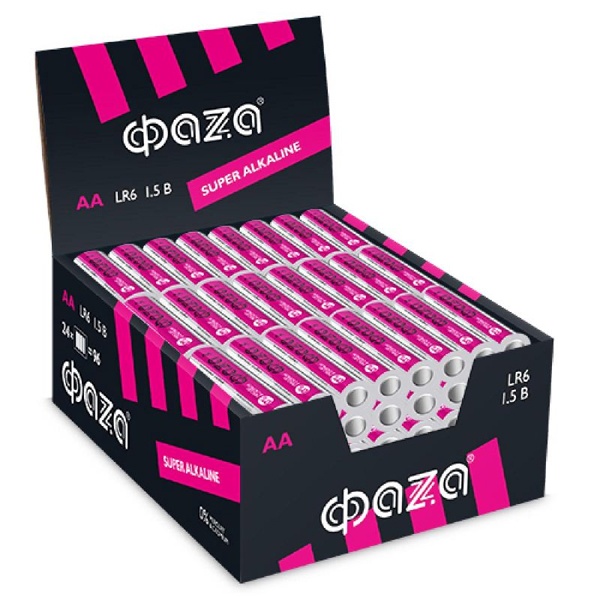 Батарейка Фаzа AA LR6 Super Alkaline 1,5V (упаковка 96 шт)