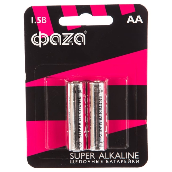 Батарейка Фаzа AA LR6 Super Alkaline 1,5V (упаковка 2 шт)