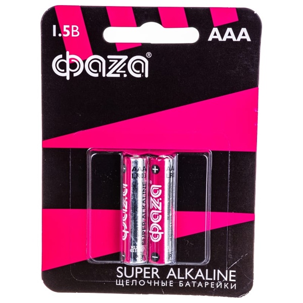 Батарейка Фаzа AAA/LR03 Super Alkaline 1,5V (упаковка 2шт)