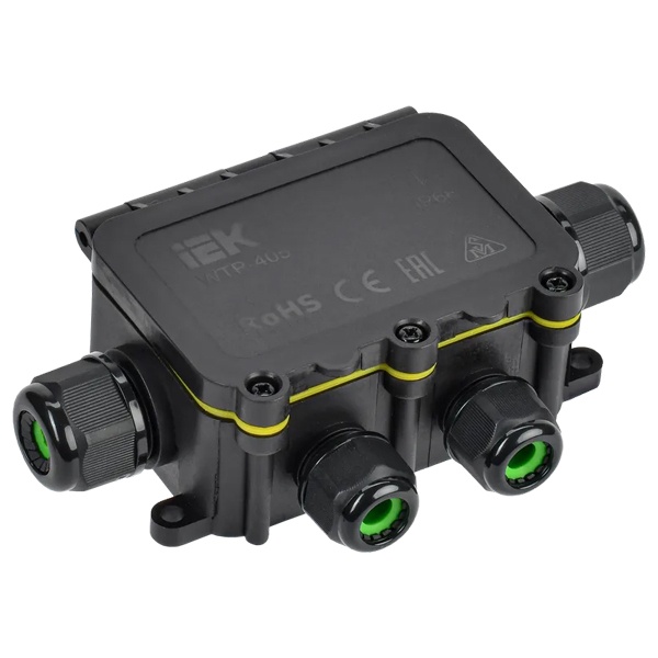 Коробка распределительная ИЭК WTP-405 6 вводов герметичная 95х131х37 мм IP68