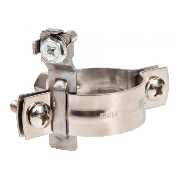 Хомут Fortisflex заземления трубный ТХЗ (INOX) 3/4 дюйма