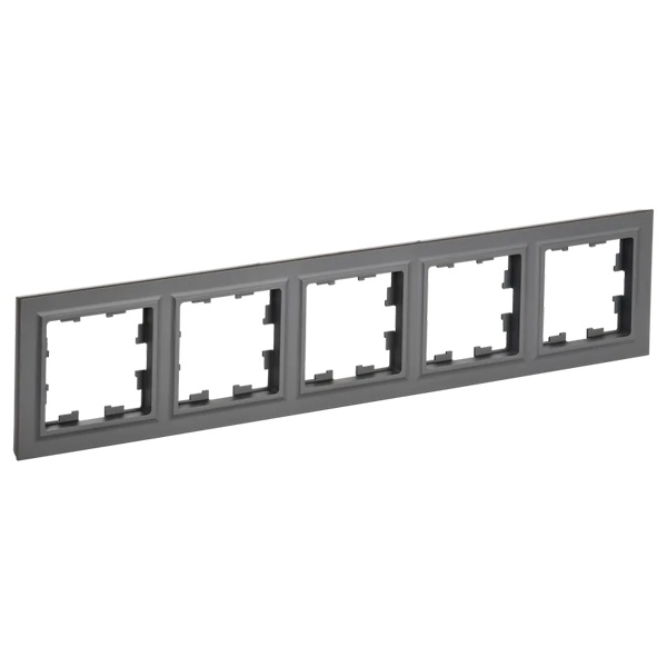 Рамка на 5 постов ИЭК BRITE графит (РУ-5-БрГ)