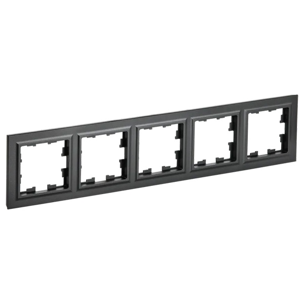Рамка на 5 постов ИЭК BRITE черный (РУ-5-БрЧ)