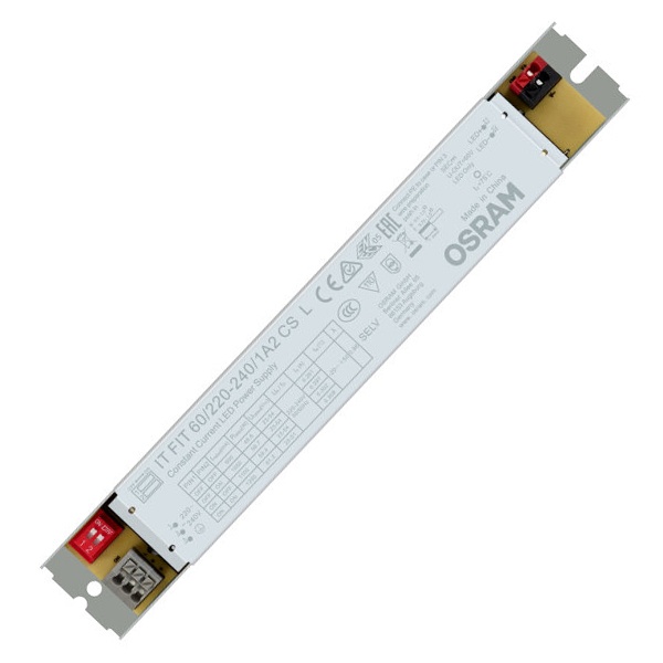 LED драйвер Osram IT FIT 60/220…240/1A2 CS L 20-64W 23-57V 900/1050/1100/1200мА DIP-переключатель