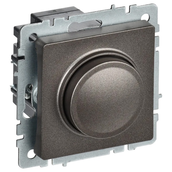 Светорегулятор поворотно-нажимной ИЭК BRITE 600Вт бронза (СС10-1-0-БрТБ)