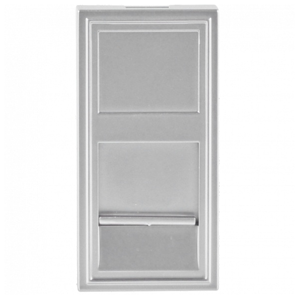 Розетка Donel DEC RJ45 UTP кат.6, 1 модуль 22.5х45мм матовый алюминий