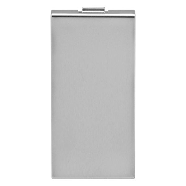 Заглушка Donel 1 модуль 22.5х45мм матовый алюминий