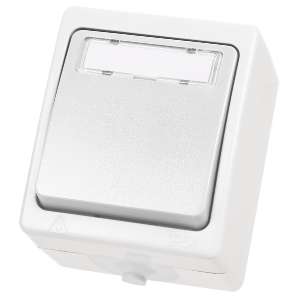 Кнопка звонковая TDM с полем для надписи Вуокса 6A IP54 белый