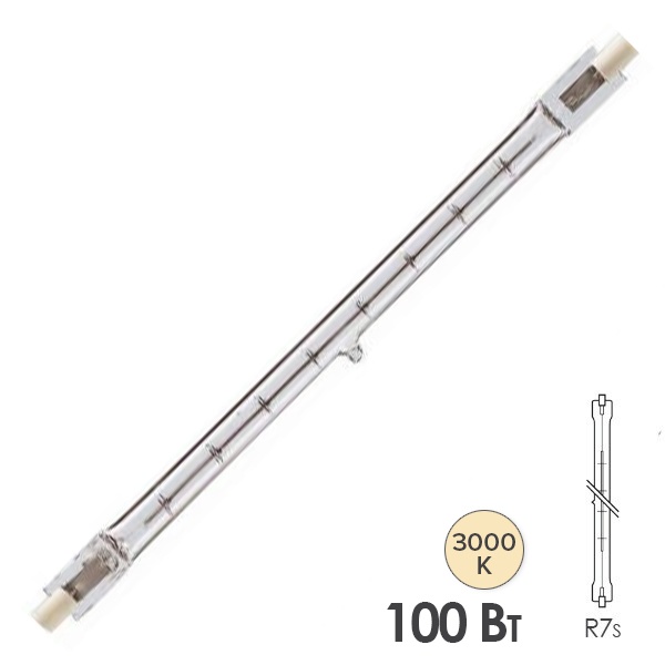 Лампа галогенная линейная LightBest LBH 9065 100W 220V R7s 118mm