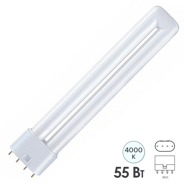 Лампа компактная люминесцентная LightBest LBL L 71009 55W 4000K 2G11 (аналог PL-L/Dulux L 55W/840)