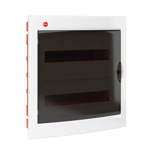 Щиток мультимедийный DKC встраиваемый с дверцей 36 модулей с монтажными платами белый IP41