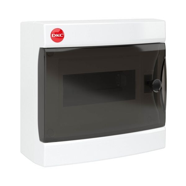 Щиток настенный DKC RAM base 8м с прозрачной дверцей с клеммным блоком 63A IP41 белый
