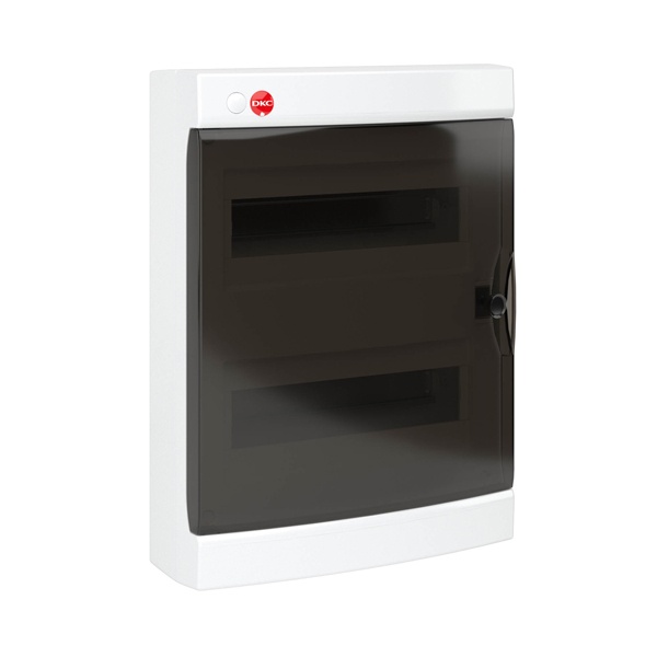Щиток настенный DKC RAM base 24м (2х12) с прозрачной дверцей с клеммным блоком 63А IP41 белый