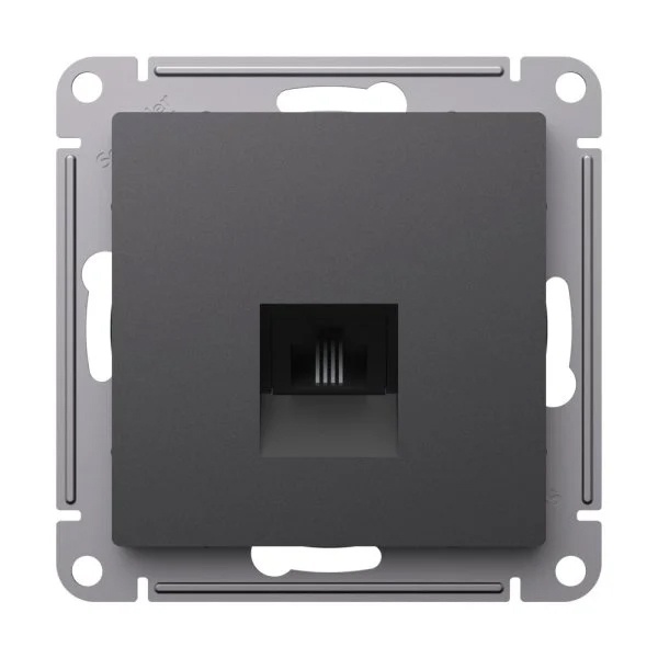 Розетка компьютерная SE AtlasDesign RJ45 кат 5Е, базальт [уп 5 шт]