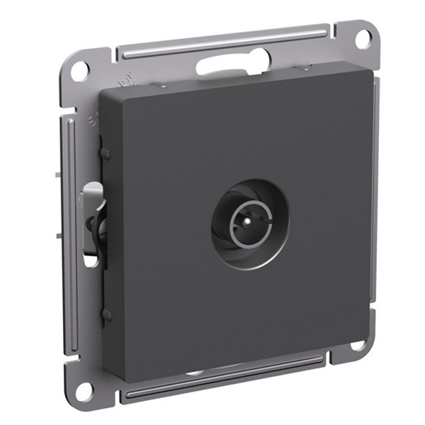 TV розетка оконечная SE AtlasDesign 1DB, базальт [уп 5 шт]