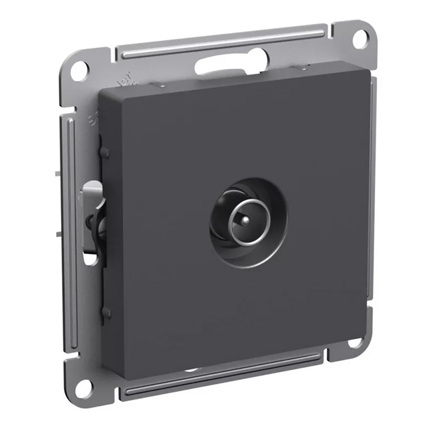 TV розетка проходная SE AtlasDesign 4DB, базальт [уп 5 шт]