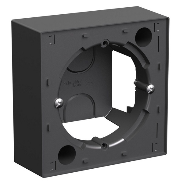 Коробка 1 пост для накладного монтажа SE AtlasDesign, базальт [уп 5 шт]