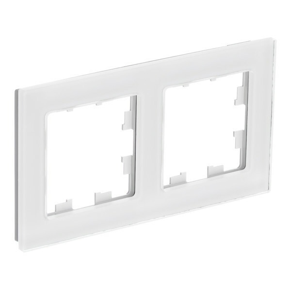 Рамка SE AtlasDesign Nature 2 поста, натуральное стекло белый