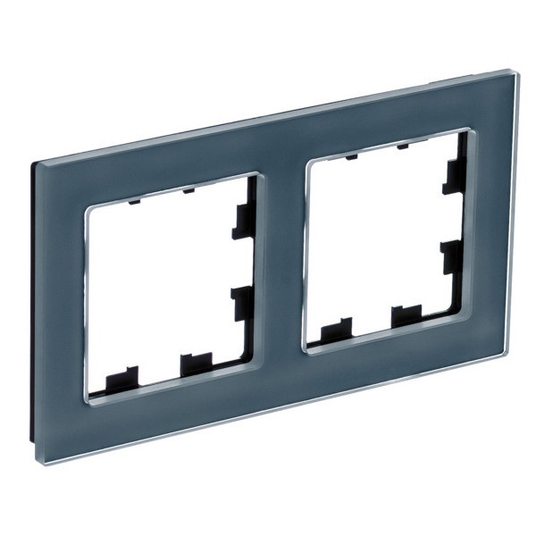 Рамка SE AtlasDesign Nature 2 поста, натуральное стекло грифель