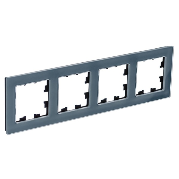 Рамка SE AtlasDesign Nature 3 поста, натуральное стекло грифель